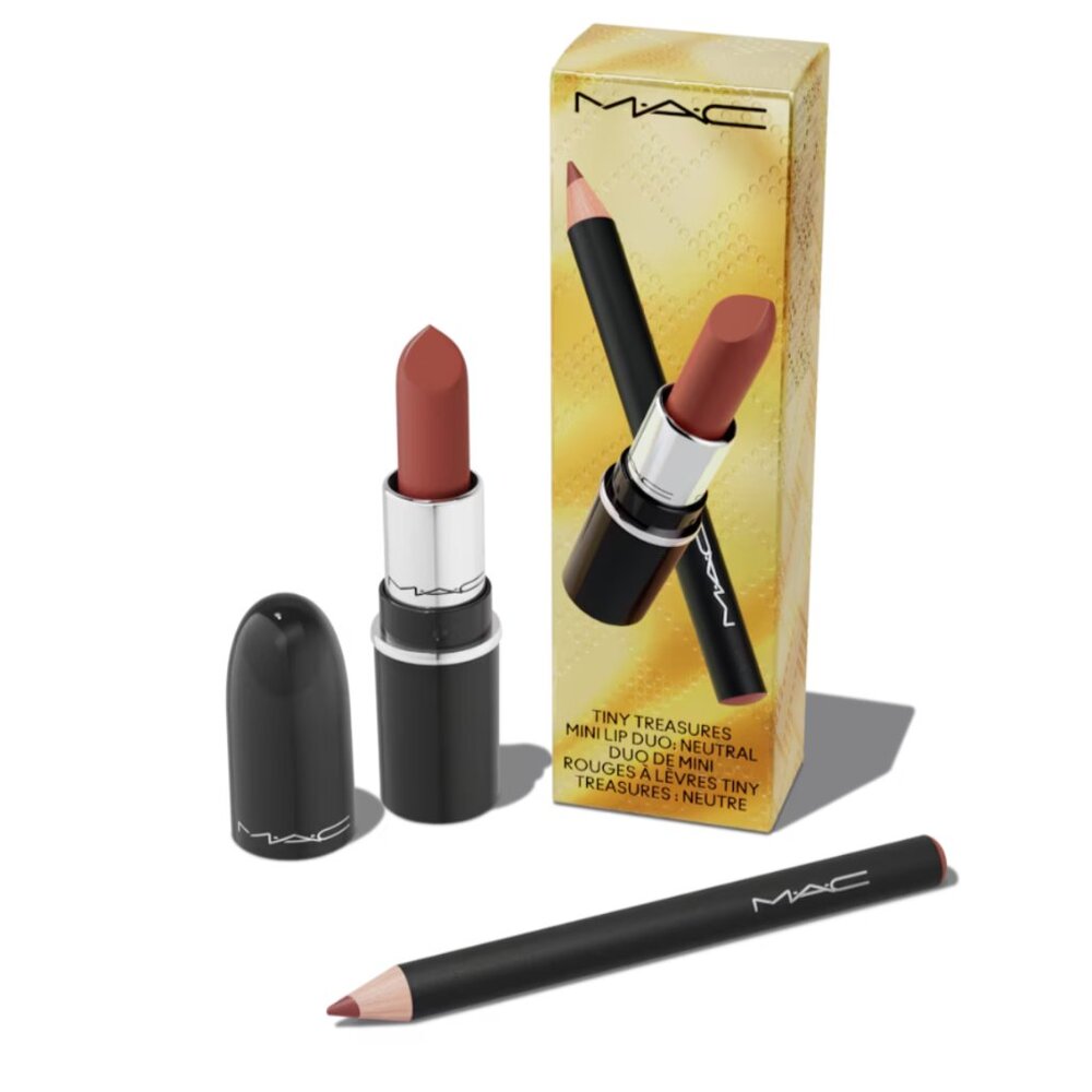 NIB MAC Tiny Treasures Mini Lip Duo x2